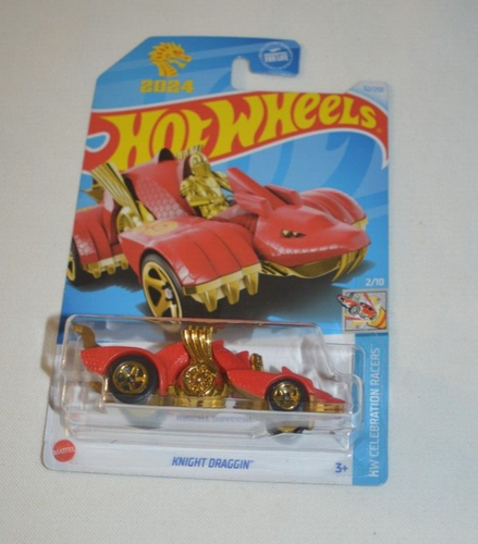 HOT WHEELS 2024 HW CELEBRATIONS RACERS 2/10 - KNIGHT DRAGGIN' RED AND GOLD - Bild 2 von 5