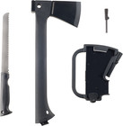 Camping Hand Axe and Survival Gear - Lightweight Hatchet with Nested Serrated Wo