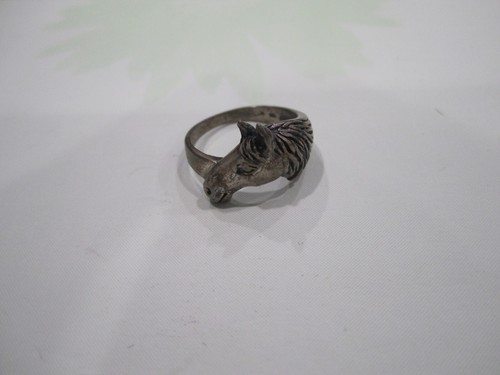 Vintage 1960's Sterling Silver Horse Head Ladies Ring Stamped .925 WOW!!!