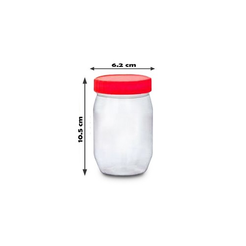 Plastic Storage Jar Red lids Kitchen Spice Food Containers Clear Pot Small Large - Bild 40 von 82