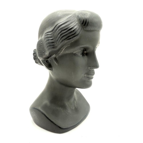 Anthropologie Giovanna Black Ceramic Bust ~ Bookshelf Style Aesthetic 8" Tall - Picture 4 of 10
