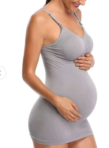 3 Pack Comfortable Nursing Tank Tops with Built-In Bra - Easy Nursing - Large - Picture 4 of 6