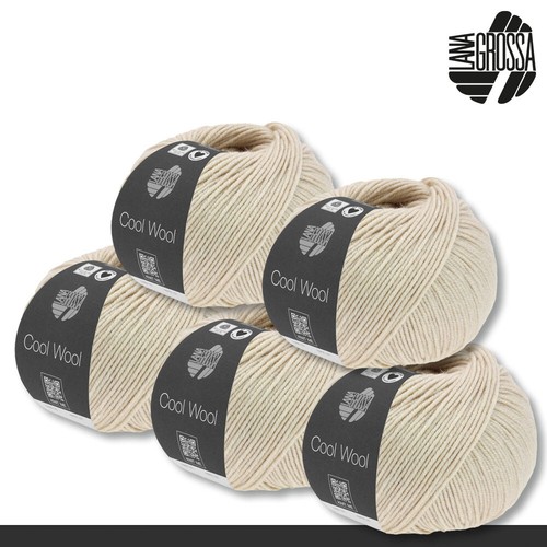 Lana Grossa 5x50 g Cool Wool Mélange Schurwolle Merino Stricken Wolle 18 Farben - Bild 2 von 37