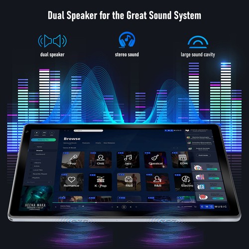 Urao 10.1 inch Android 14 Tablet 10GB+128GB Touchscreen Octa-core Processor WiFi - Picture 6 of 7