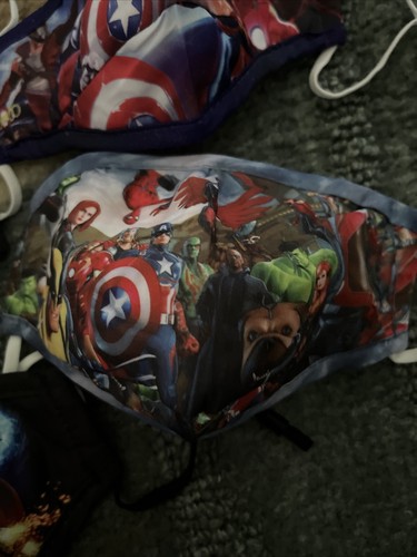 5 Marvel Superhero Reusable Breathable Washable Adjustable Cloth Face Masks Kids - Picture 3 of 15