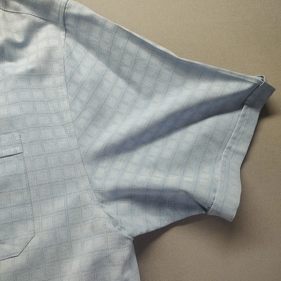 Camisa para hombre Jamaica Jaxx manga corta 100 % seda azul talla XL Foto 4 de 4