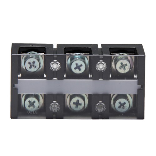 TC Series Terminal Block 2/3/4/5 Way Wire Connector Screw-On Dual Row 600V100A - Picture 6 of 33
