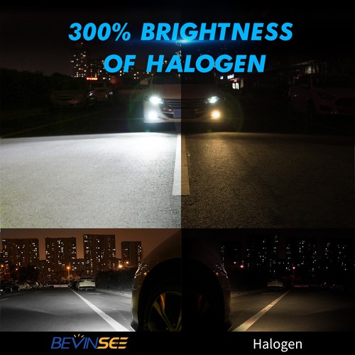 BEVINSEE H8 H11 LED Headlight Bulbs Foglight 6000K Conversion Cold White Lights - Picture 8 of 9
