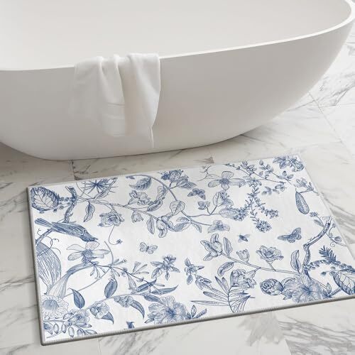 Monochrome Sketch Birds and Flowers Spring Area Rug, 2' x 3' Sketchflower - Picture 5 of 8
