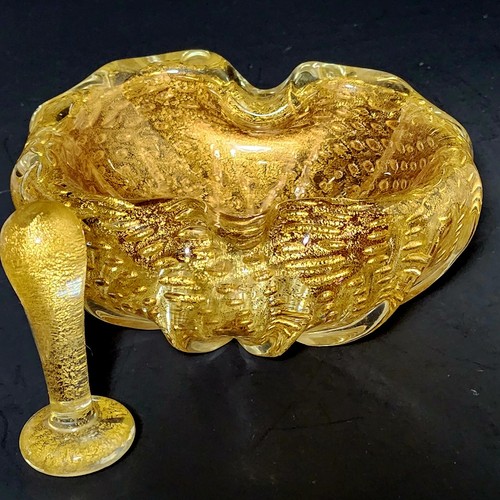 De colección. CENICERO BARROVIER & TOS CORDÓN D'ORO BULLICANTE MURANO con APAGADOR DE CIGARROS - Imagen 4 de 11