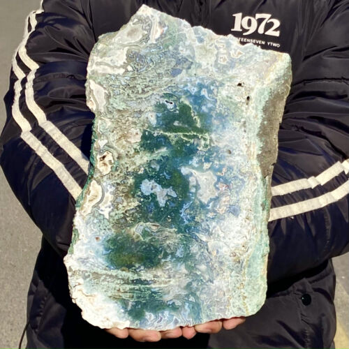 4.1LB High quality water grass agate slices - natural crystal collectible decora - Imagen 6 de 12