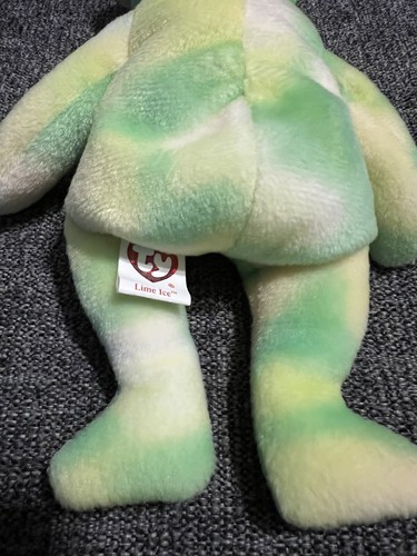 TY Beanie Babies extremely Rare Lime Ice 3rd extra swing tag Retired Investment - Picture 5 of 8