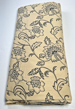 King Duvet Tan Black Floral 100 Cotton Reversible