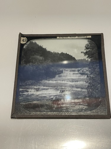 Aysgarth The Lower Falls. Magic Lantern Slide Photo England Scenery - Bild 2 von 4