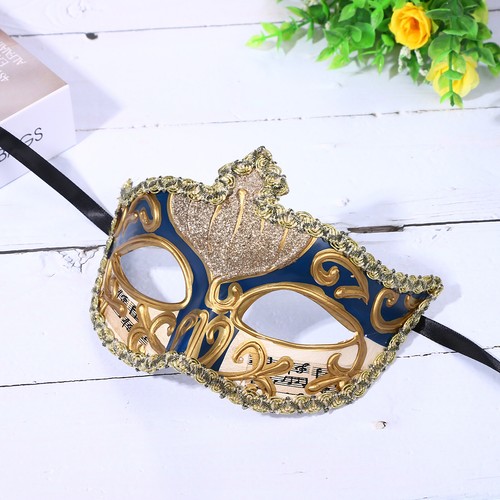 Luxury Vintage Note Masquerade Party Mask For Men Venetian Mardi Gras Ball Prom - Picture 12 of 18