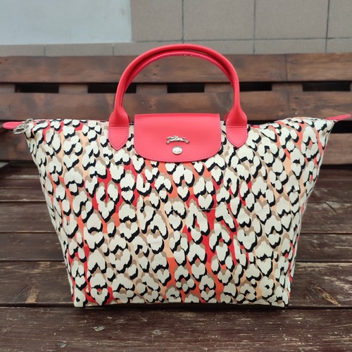 Limited Edition Longchamp Ile Aux Pantheres Coral Tote Bag Large Handbag Leopard - Picture 10 of 22