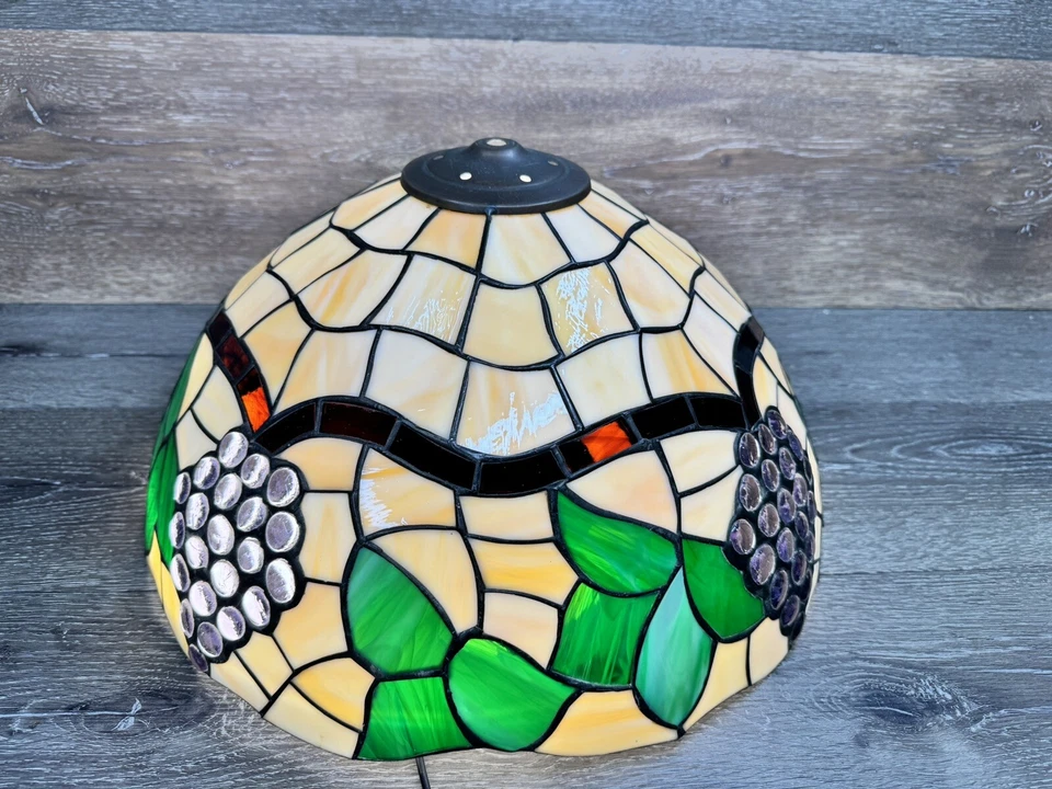 Tiffany стиль 17 x 8,5 «витражное стекло многоцветный подвесной светильник абажур только - Изображение 3 из 4