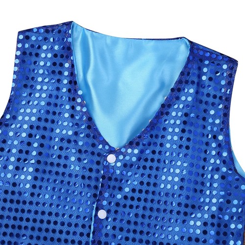 Jungen Weste Ärmellos Kostüm Jazzdance Oberteile Hip Top Shirt Karneval Jacke - Picture 37 of 125