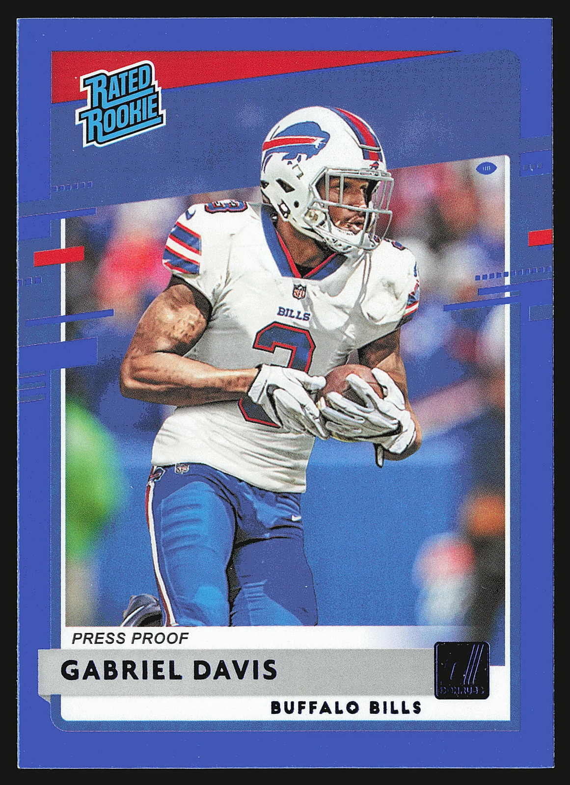 2020 Donruss #337 Gabriel Davis Press Proof Blue RC