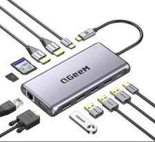 QGeem 12 in 1 Mini USB C Docking Station HC1203 