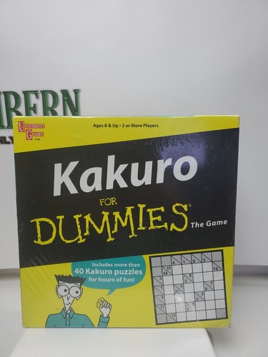 2 University Games Boardgame Sudoku & Kakuro for Dummies The Game - Sealed - Picture 1 of 4