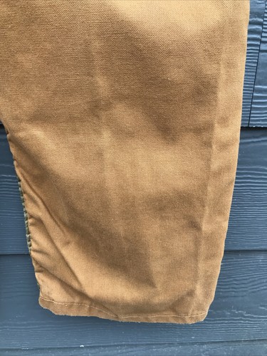 VTG SafTBak Hunting Pants 36x29 Tan Canvas Double Knee Brush Guard Duck USA - Picture 13 of 15