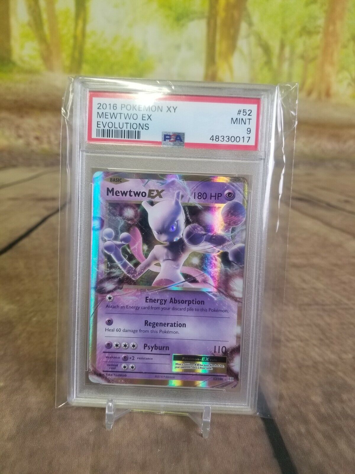 Carte pokémon Mewtwo EX 52/108 ultra rare XY evolutions PCA 9 neuf