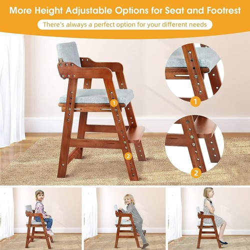 Hochstuhl Kinderstuhl 6stufig höhenverstellbarer Lehrstuhl für Kinder Erwachsene - Bild 10 von 33