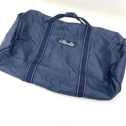 Vintage Ultralite Nylon Zipper Duffel Bag Navy Blue Parachute Luggage Organizer