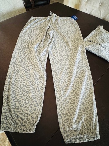 NWT Champion Cotton Modal Top & Jogger Pants Lounge Pajama Set Animal Print L - Picture 5 of 17