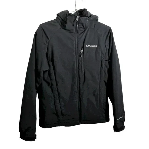Men's Columbia Insulated Softshell Jacket with Hood, Black, Size M