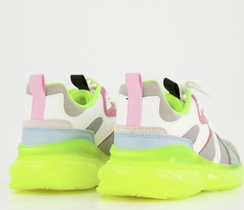 John Galliano Multicoloured Running Sneaker neongrüne Sohlen UK6 EUR39 Neu mit Karton - Bild 3 von 15