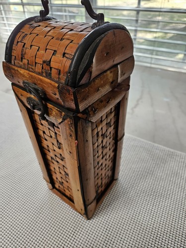 VTG Three HandsCorp. Wine/Liquor Wood BAMBOO BOTTLE CARRY CASE - Picture 2 of 11