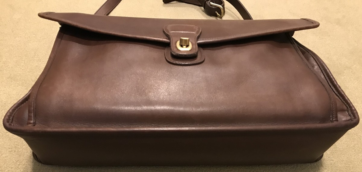 Vintage Coach 5266 Beekman Messenger Briefcase Brown Glove Leather
