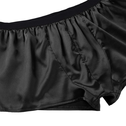 AU Men Satin Boxer Briefs Shorts Silk Pajama Bottom Loose Underwear Sleep Shorts - Picture 35 of 37