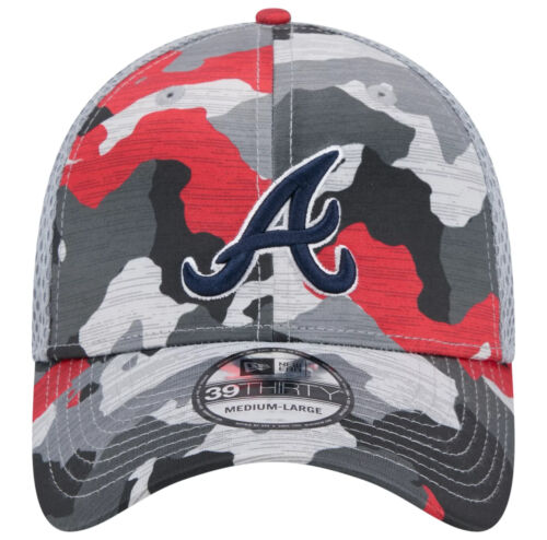 New Era 39Thirty Atlanta Braves - Gray Camo - Active Stretch Fit Hat - M/L- NWT