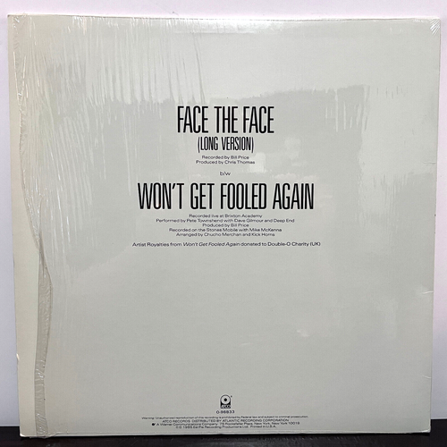 PETE TOWNSHEND - Face The Face / Get Fooled Again - 12" Vinyl Record Single - EX - Picture 2 of 3