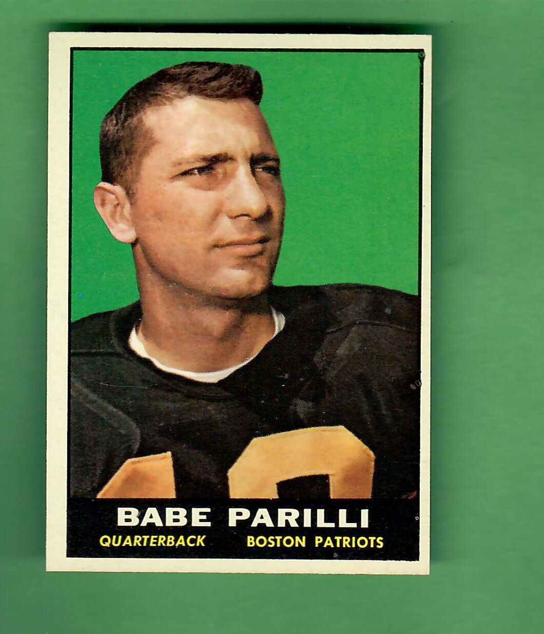 1961 TOPPS FOOTBALL #175 BABE PARILLI - BOSTON PATRIOTS - NEAR MINT