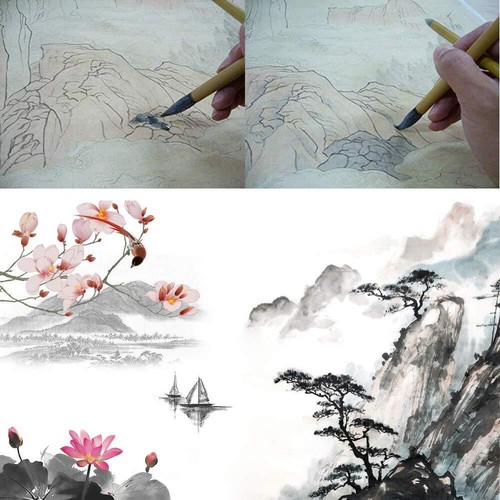 Chinese Calligraphy Brush Set Chinese Brush Set Watercolor Sumi Drawing Brush... - Picture 6 of 6