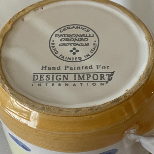 Patronelli Oronzo Grottaglie 14 Oz Becher handbemalt Italien skurril Huhn - Bild 10 von 12