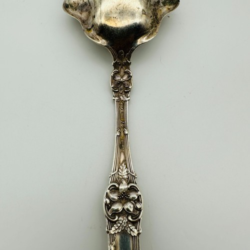 Old Orange Blossom Sterling Silver by Alvin Serving Spoon 7 3/4 inches - Picture 7 of 9