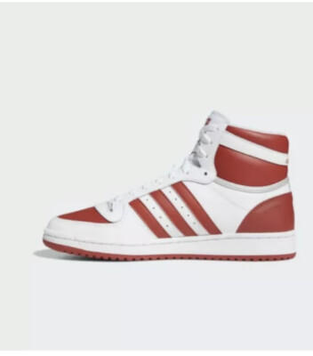 たかたか Adidas Top Ten Mens FV4925 White Scarlet Red Leather