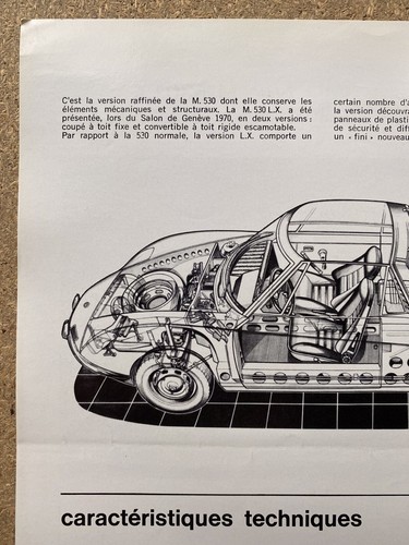 c1972 Matra Sports M 530 LX original French sales leaflet/brochure - Bild 7 von 11