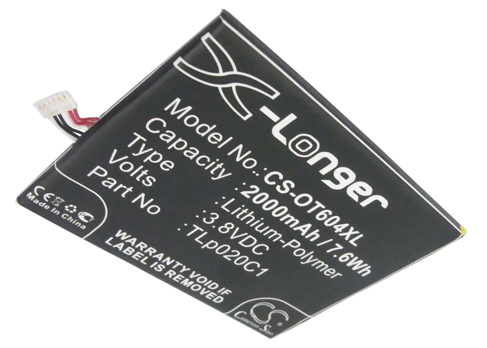 Batterie TLp020C1 pour Alcatel One Touch 6040A Voyagez sans Panne