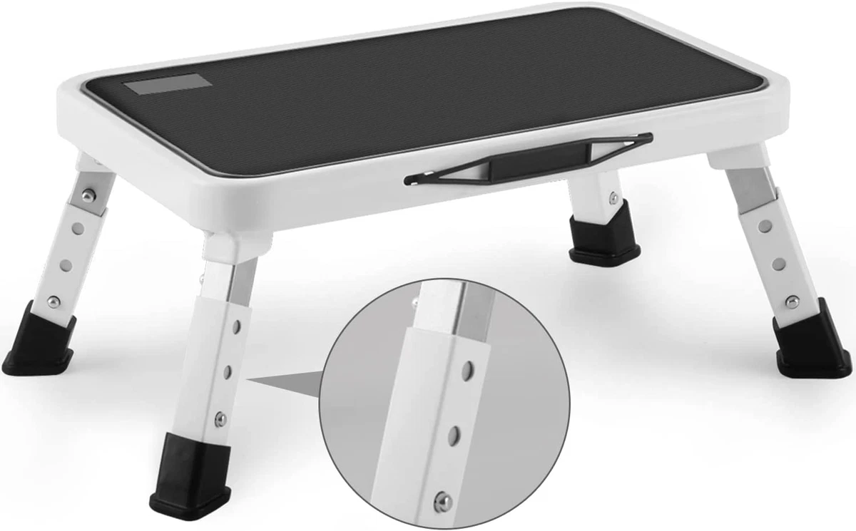Folding Step Stool Height Adjustable Step Stool with 15