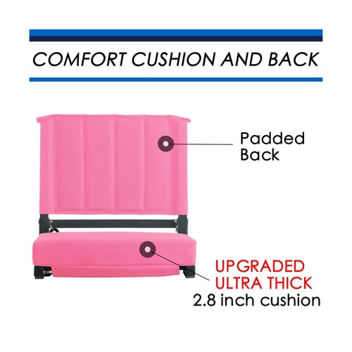SPORT BEATS Stadium Seat for Bleachers with Back Support and Wide Padded Cush... - Picture 3 of 6