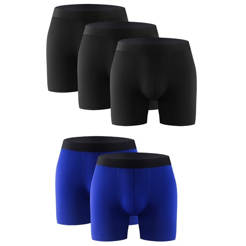 5PK Performance Mens Boxer Briefs Polyester Underwear Size Small M Large XL XXL - Picture 7 of 12