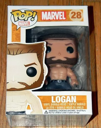 NEW FUNKO POP Marvel 28 LOGAN Wolverine X-Men Non-Bobble Head ERROR Vaulted Rare