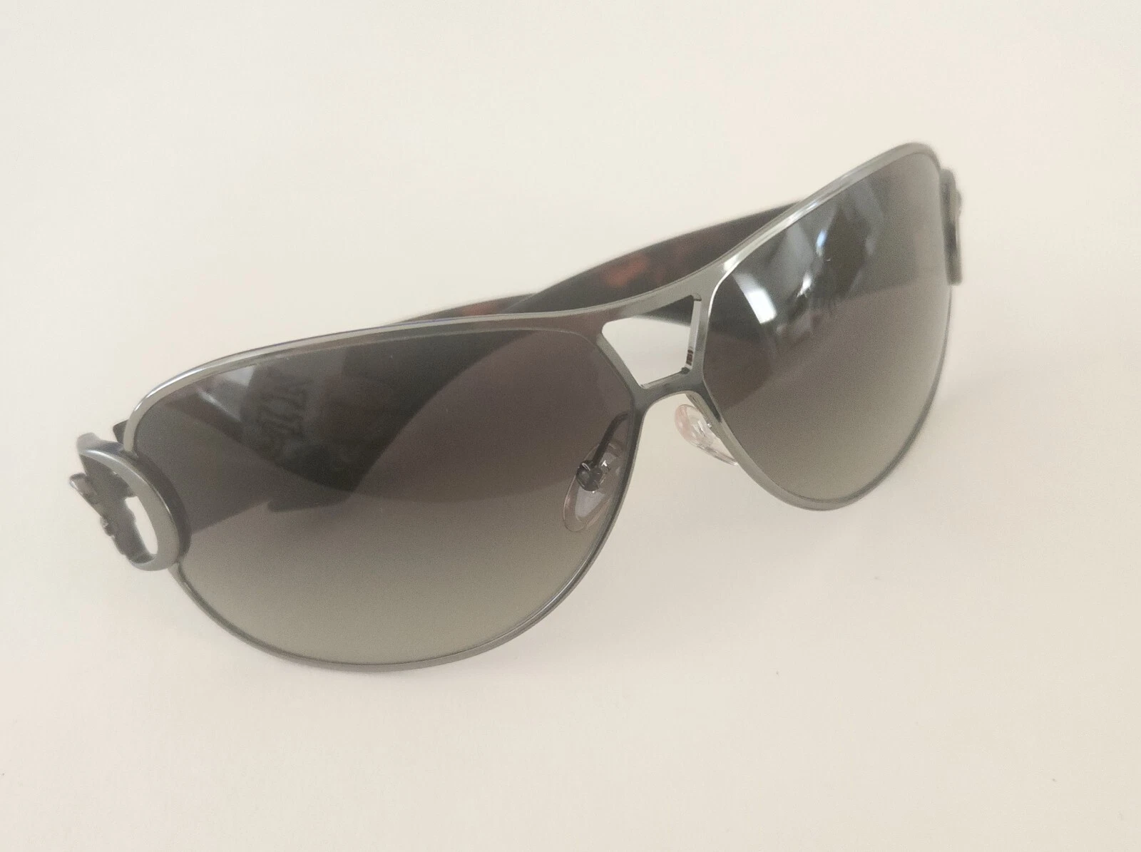LUNETTES DE SOLEIL DIOR BOUCLE 2 CAKMH RUTHÉNIUM FONCÉ AVEC LENTILLE HAVANE ET GRADIENT GRIS