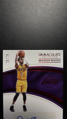 D’Angelo Russell 2016-17 Immaculate Modern Marks #MM-DRU Red Auto /25 Lakers - Picture 3 of 6
